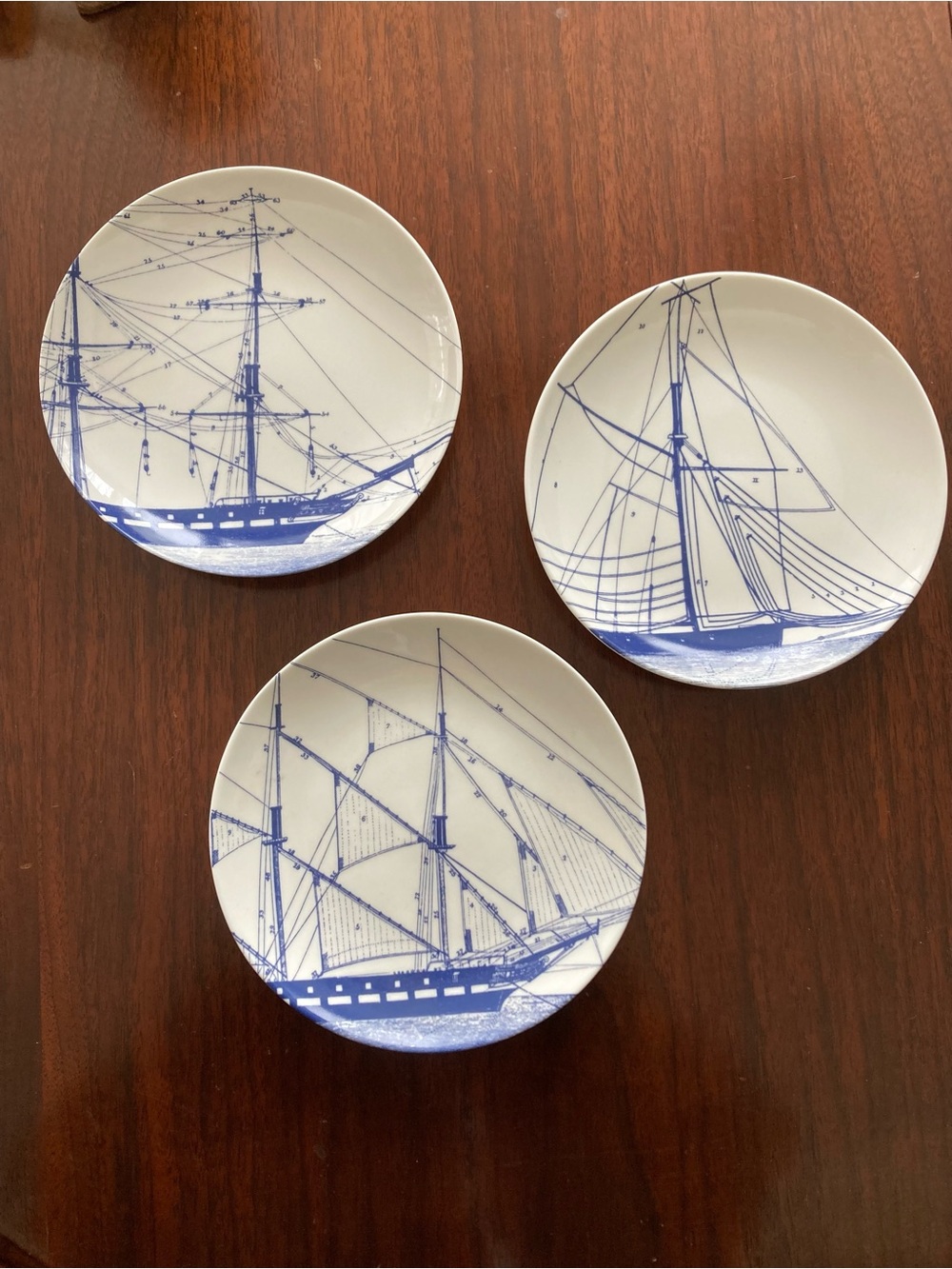 Caskata from Anthropologie Blue Nautical Ship Plates